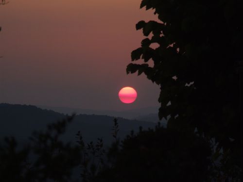 sunset afterglow evening sky