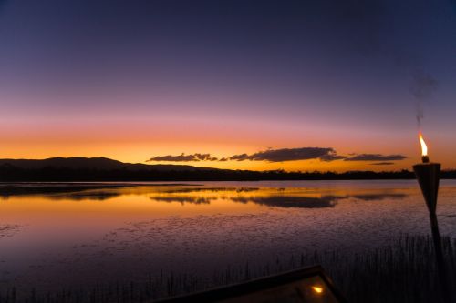 sunset abendstimmung torch