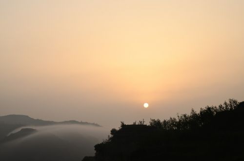 sunset the scenery the ancient town