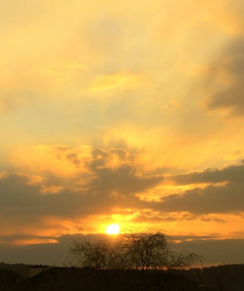 sunset abendstimmung sunbeam