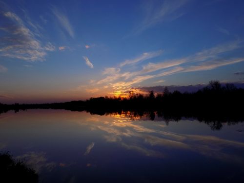 sunset abendstimmung water