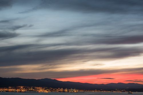 sunset gibraltar algeciras