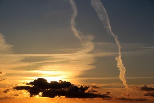 sunset sun clouds