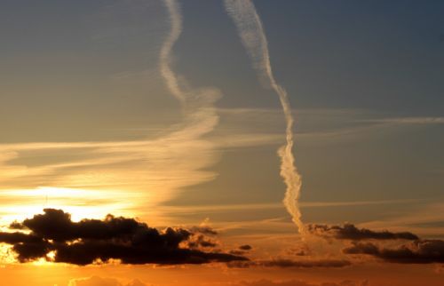 sunset sun clouds