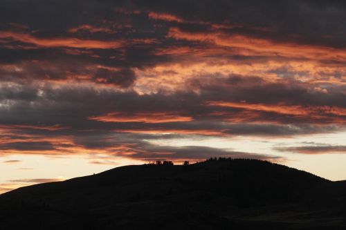 sunset mountain outdoors