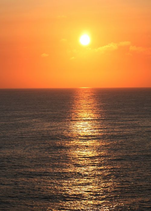 sunset sun sea