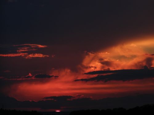 sunset clouds orange