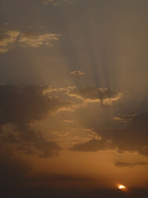 sunset clouds evening