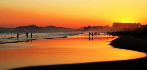 sunset beach sol