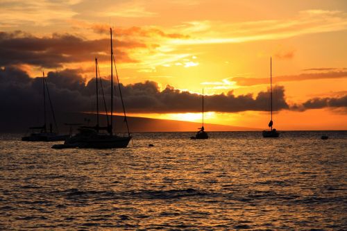sunset hawaii maui