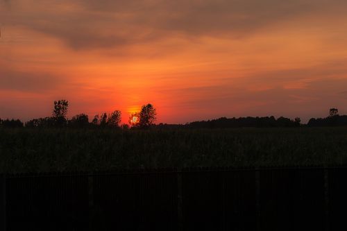 sunset sun landscape