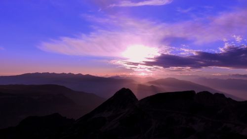 sunset mountain carega