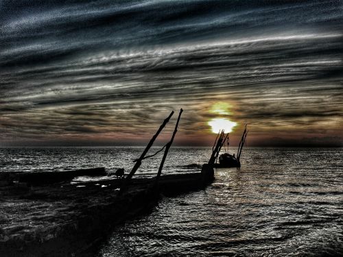 sunset sea fischer