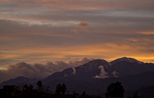 sunset mountains scenic