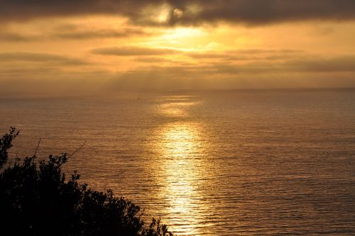 sunset sailing boat