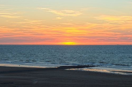 sunset sea beach