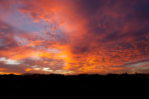 sunset sunset skies clouds