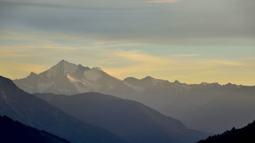 sunset mountain clouds