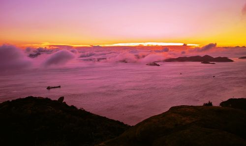 sunset the sea shoals