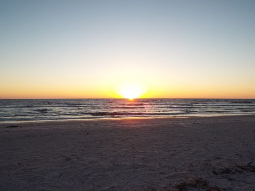 sunset gulf nature