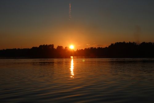 sunset helsinki landscape