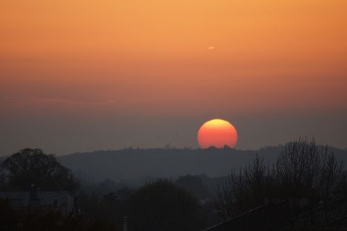 sunset nature orange sky