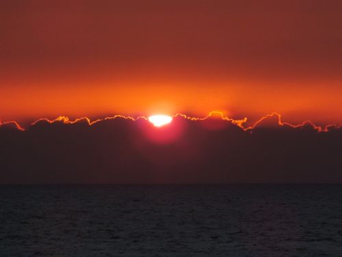 sunset katwijk north sea