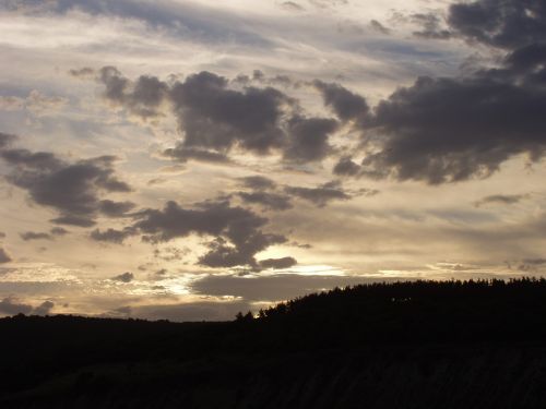 sunset skyline evening