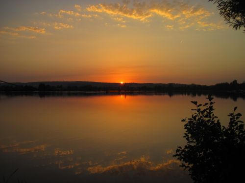 sunset lake abendstimmung