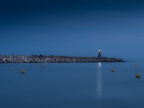 sunset dusk lighthouse