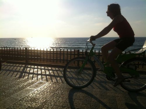 sunset bike sky