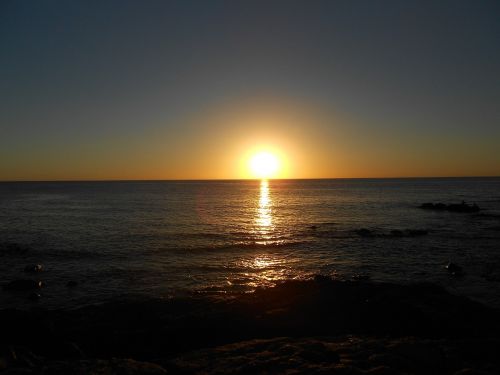 sunset beach sun
