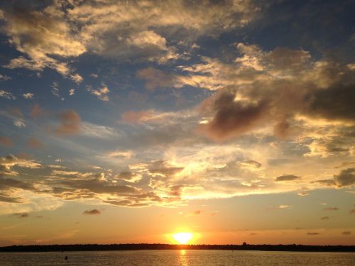 sunset clouds sky