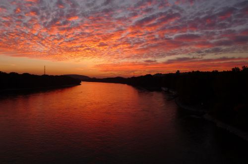 sunset bratislava river
