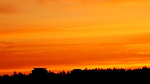 sunset landscape silhouette