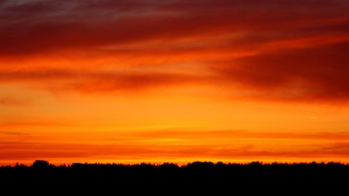 sunset landscape silhouette