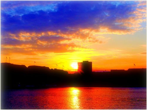 sunset alster hamburg