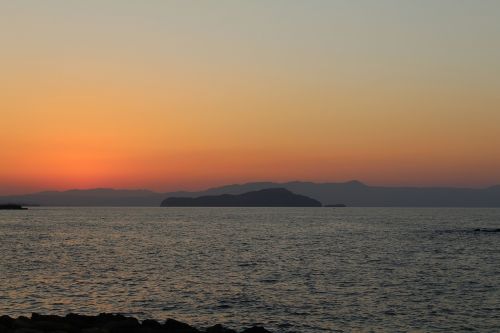 sunset landscape crete