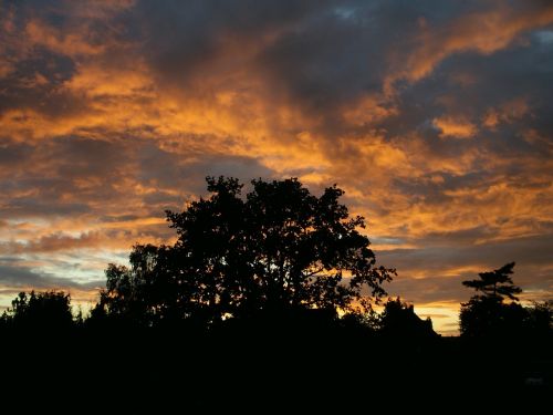 sunset clouds dusk