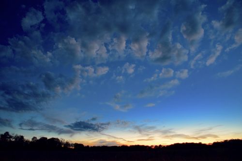 sunset clouds night sky