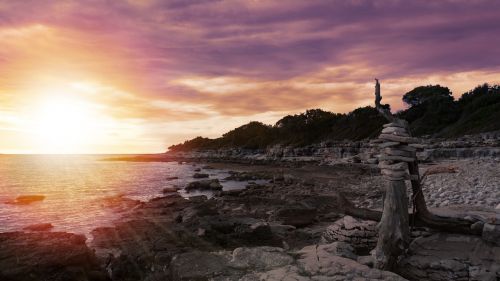 sunset croatia sea