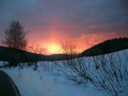 sunset landscapes sky