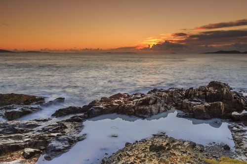 sunset ireland ocean