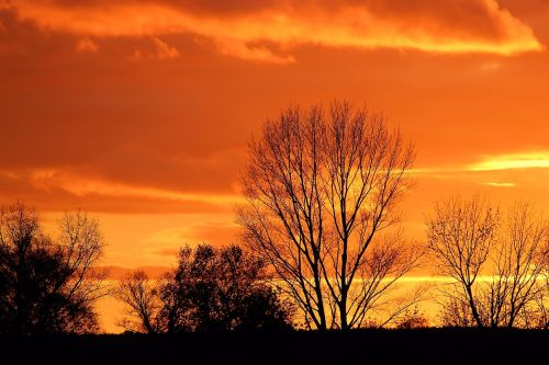 sunset afterglow evening sky