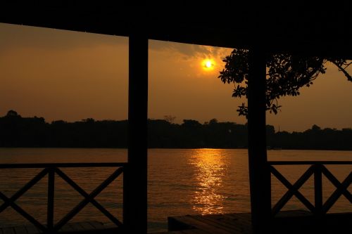 sunset landscape river