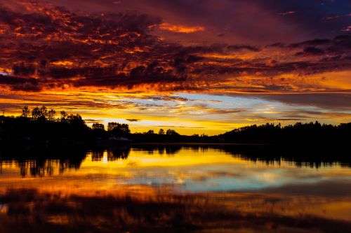 sunset canada nature