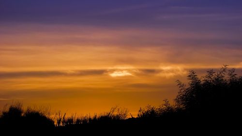 sunset sky nature