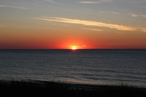 sunset afterglow baltic sea