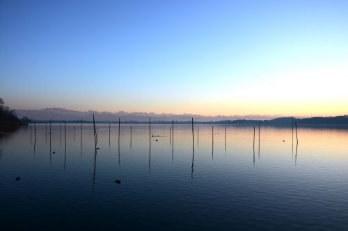 sunset lake abendstimmung