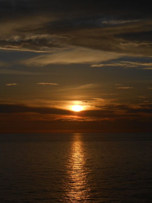 sunset belize ocean